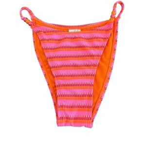 wild fable Women’s Bright Orange & Pink Ribbed Top Size Small